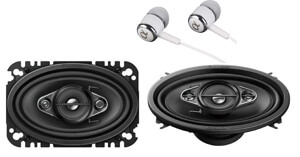 Pioneer 4 x 6 200 Watts Max 3-Way A-Series Car Audio Coaxial Speakers